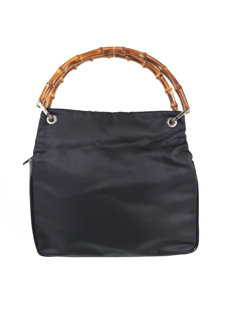 Gucci Nylon Bamboo Handbag