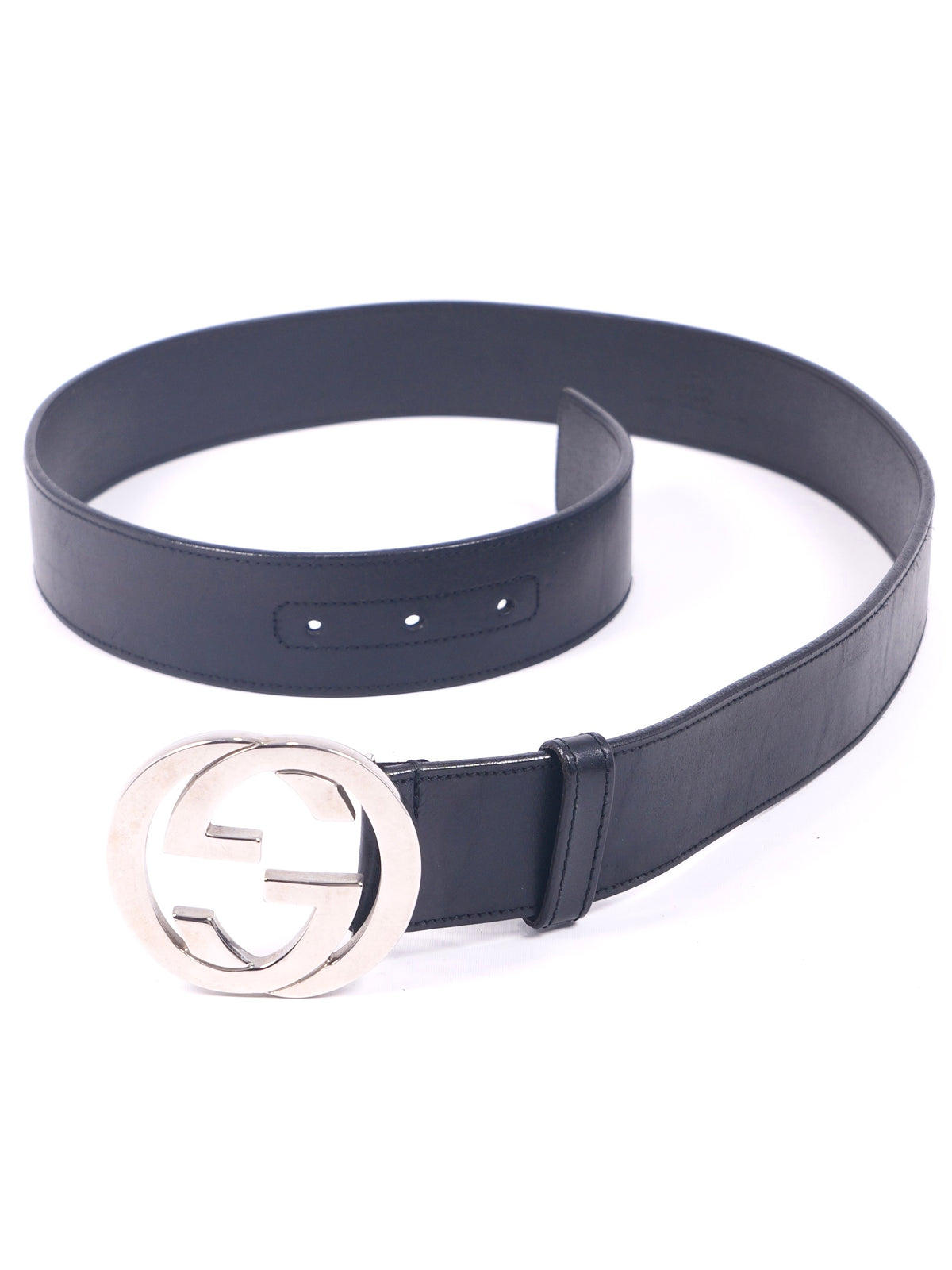 Gucci Black Leather Belt