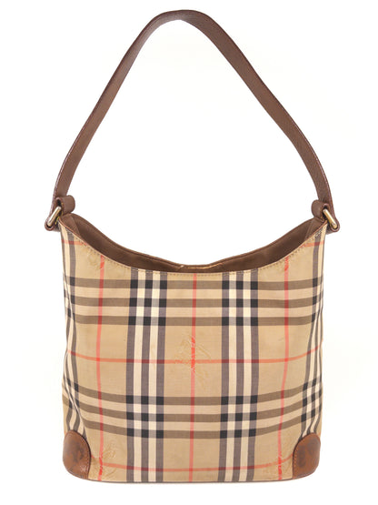 Burberry Nova Check Canvas Shoulder Bag