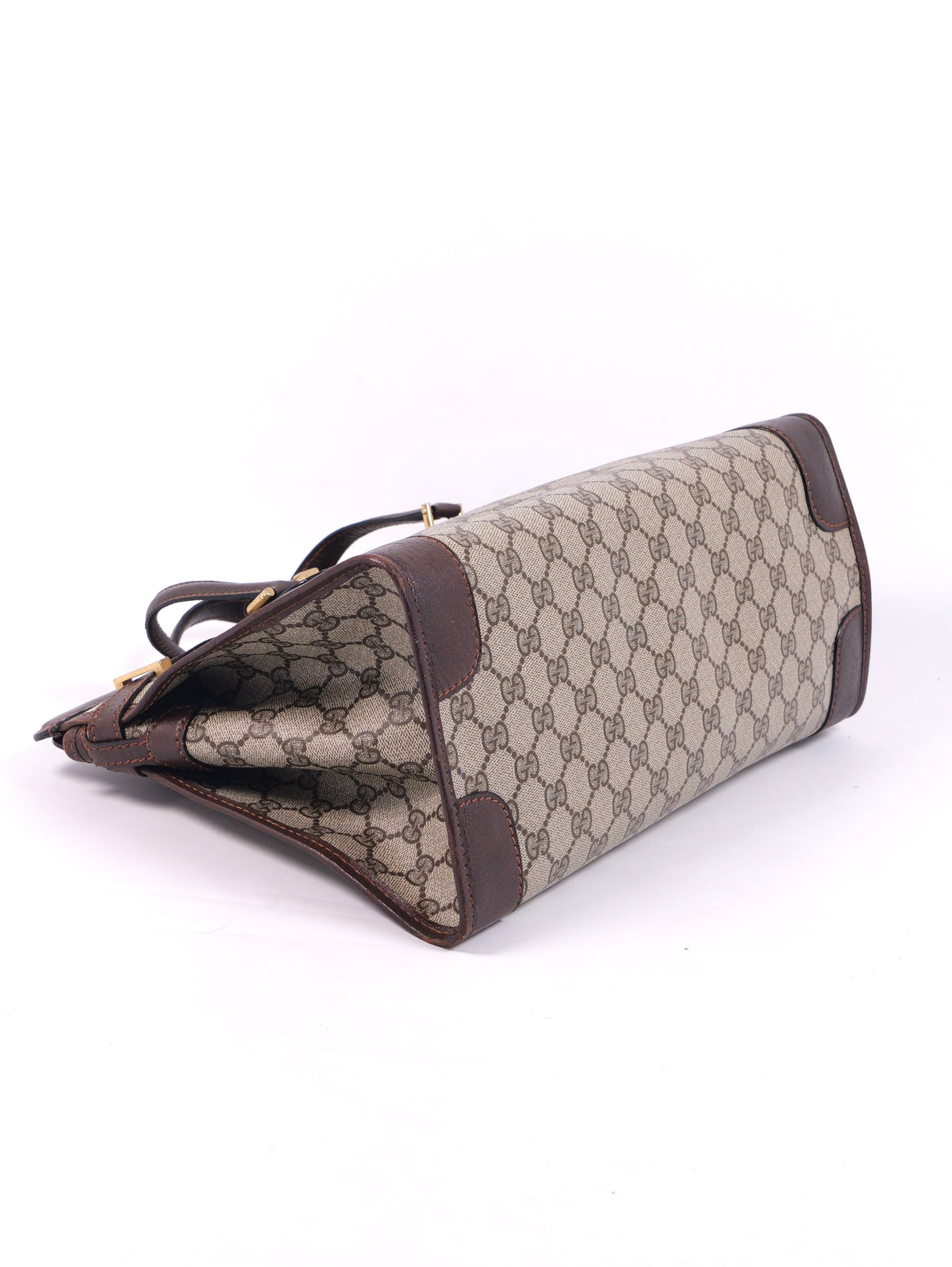 Gucci GG Supreme Gold Hardware Tote Bag