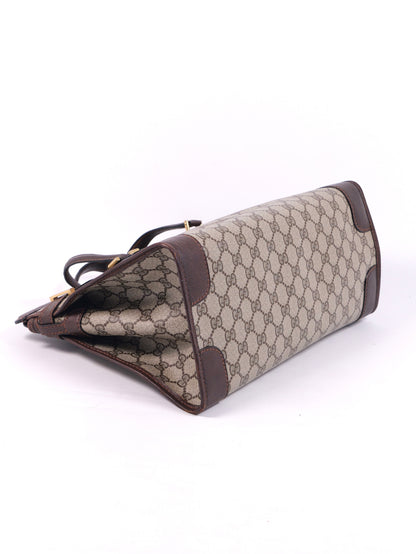 Gucci GG Supreme Gold Hardware Tote Bag