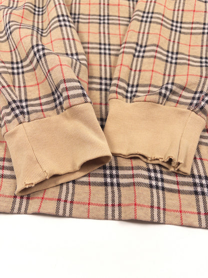 Burberry Check Long-Sleeved Polo Shirt