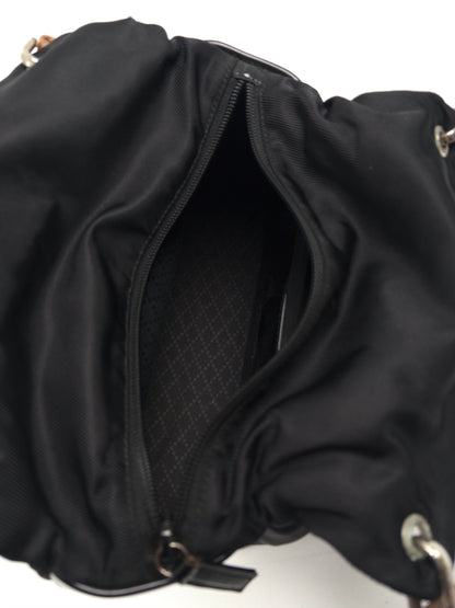 Gucci Nylon Bamboo Handbag