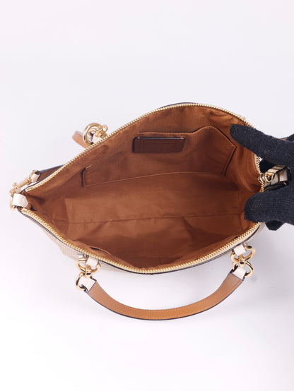 Coach Kelsey Satchel in Signature Canvas with Wristlet