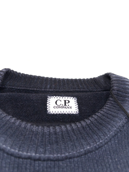 C.P. Company Reverse Plat Crew Neck Sweatshirt - Navy