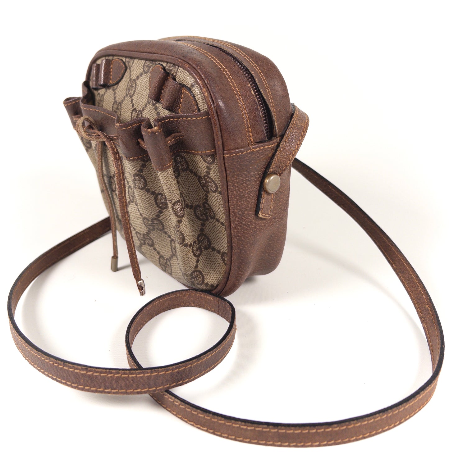 Vintage Gucci GG Supreme Mini Shoulder Bag (PVC & Leather)