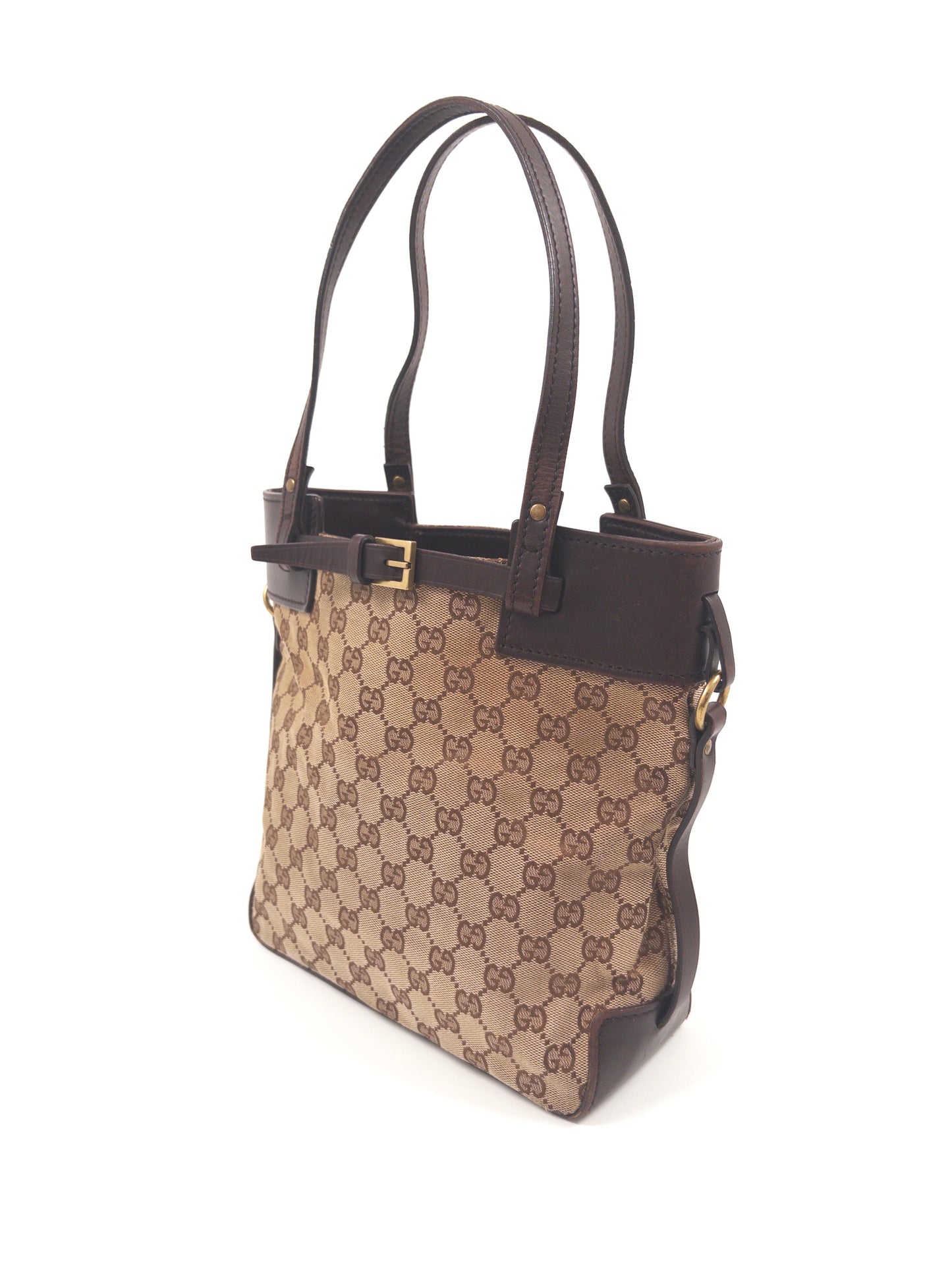 Gucci GG Canvas Belted Tote Bag