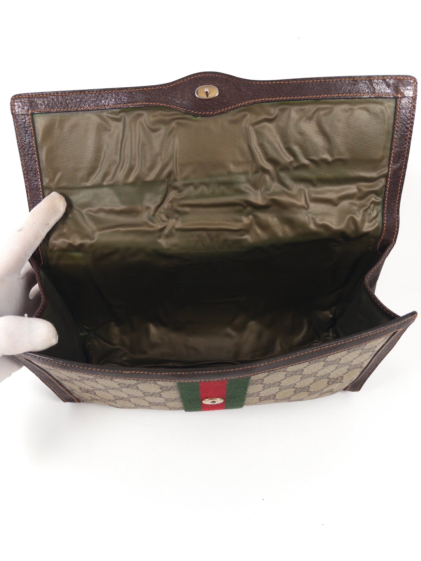 Gucci Sherry Line Supreme Clutch Bag