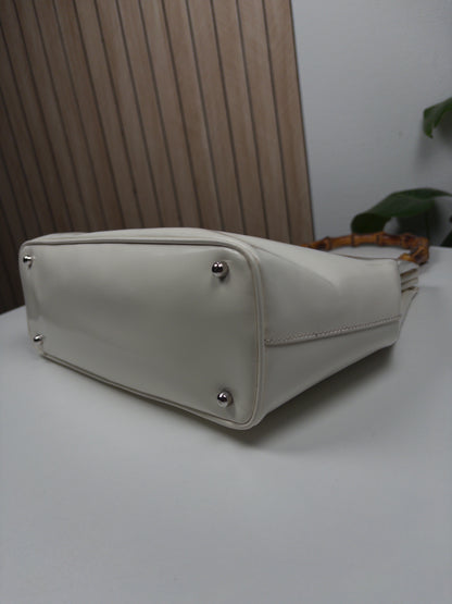 Gucci Bamboo White bag