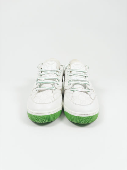 Gucci White & Green GG Sneakers (EU 43.5)