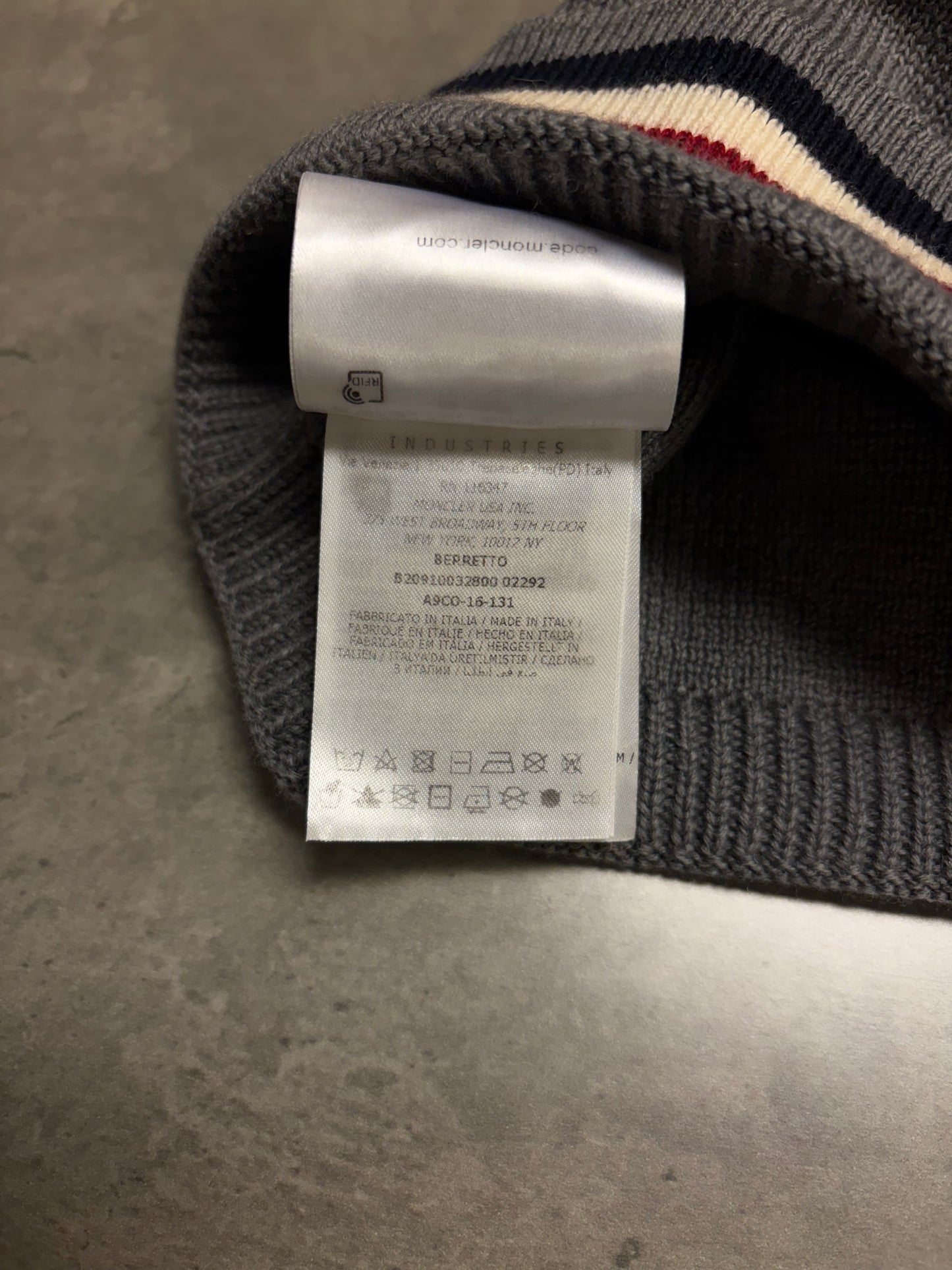 Moncler Tricolor Wool Beanie