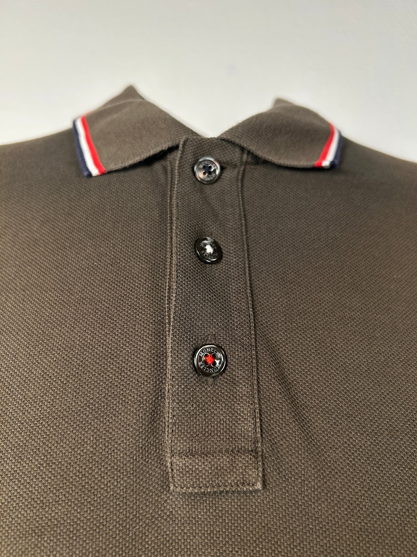 Moncler Tricolour Polo Shirt - (Fits Large)