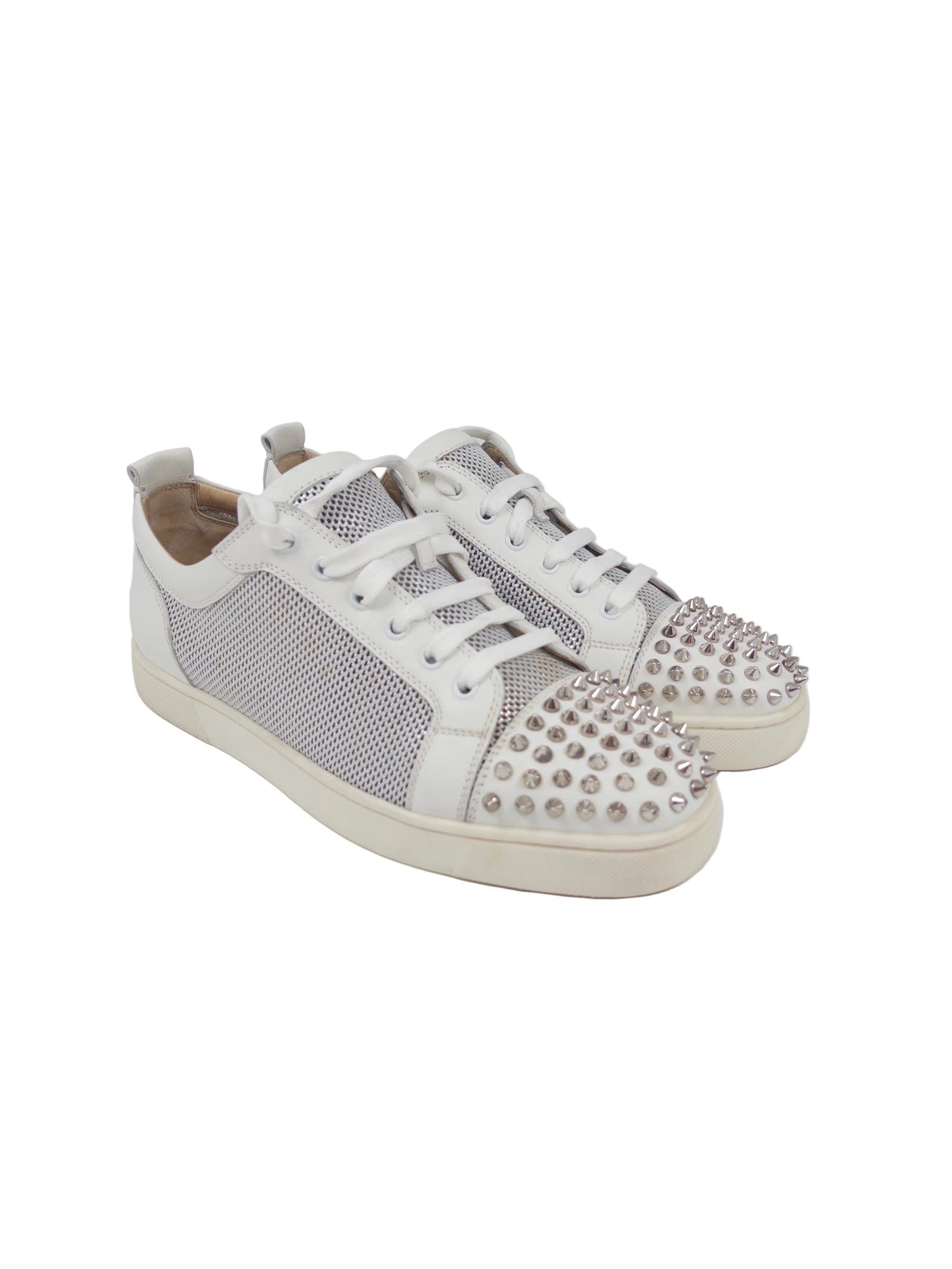Christian Louboutin Silver Spikes Sneakers (Fits EU 43.5)