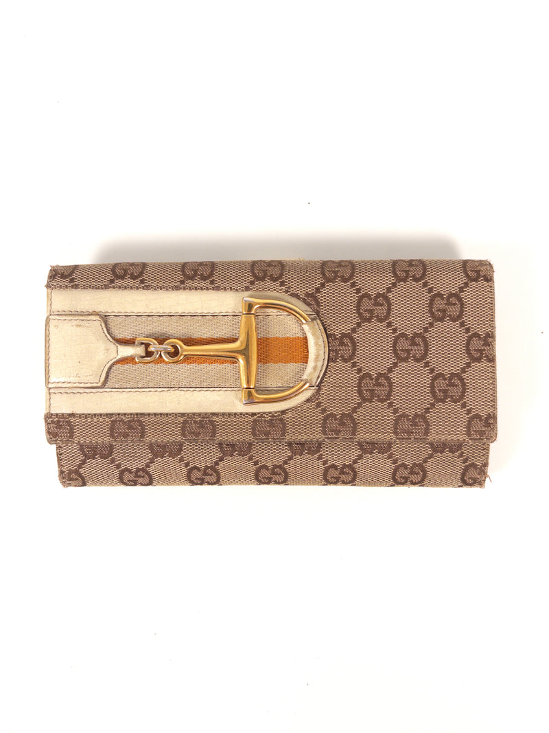 Gucci Horsebit GG Canvas Long Wallet