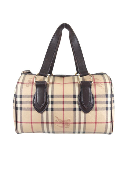 Burberry Haymarket Check Boston Bag