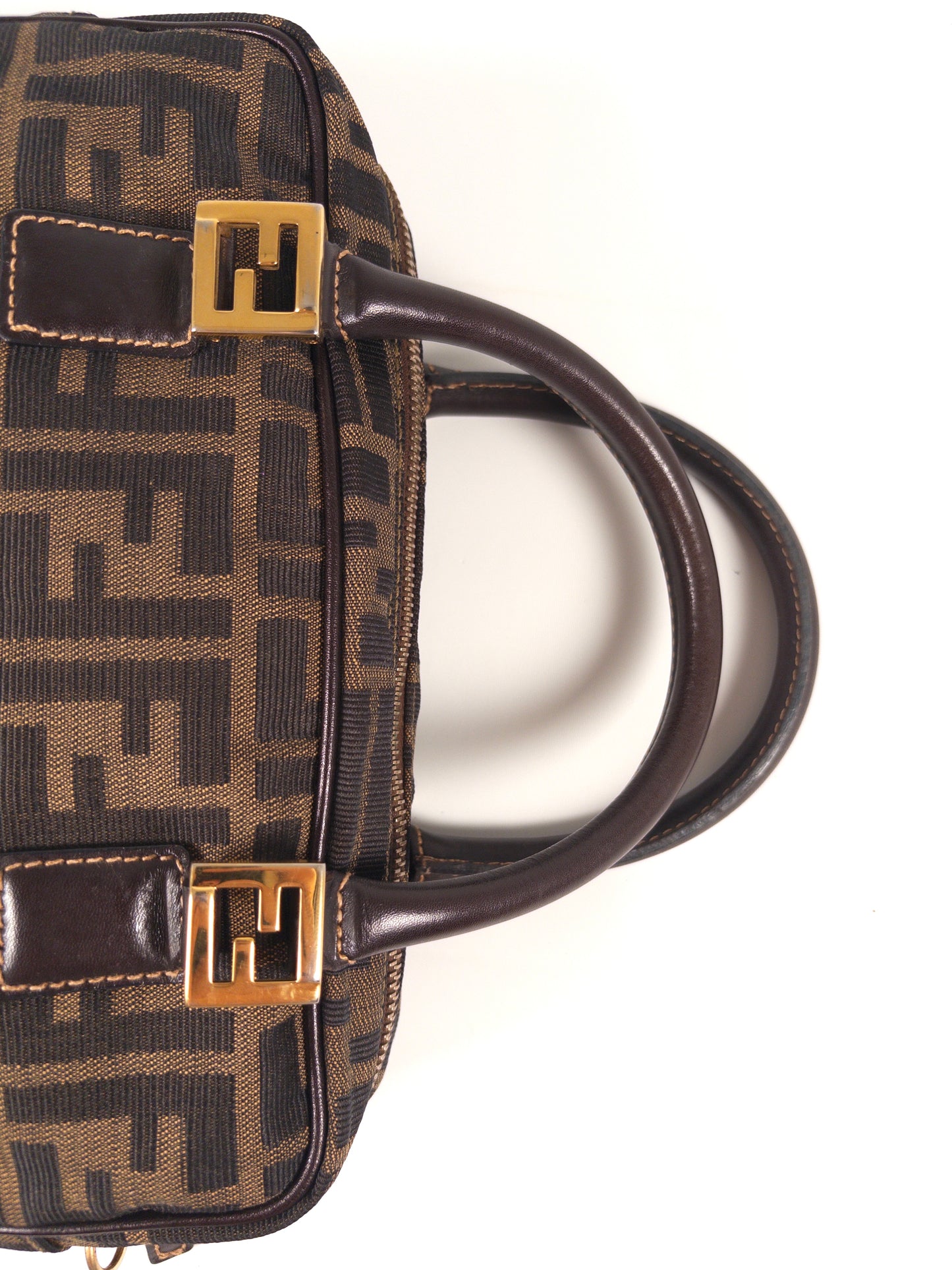 Fendi Zucca FF Top Handbag Vintage