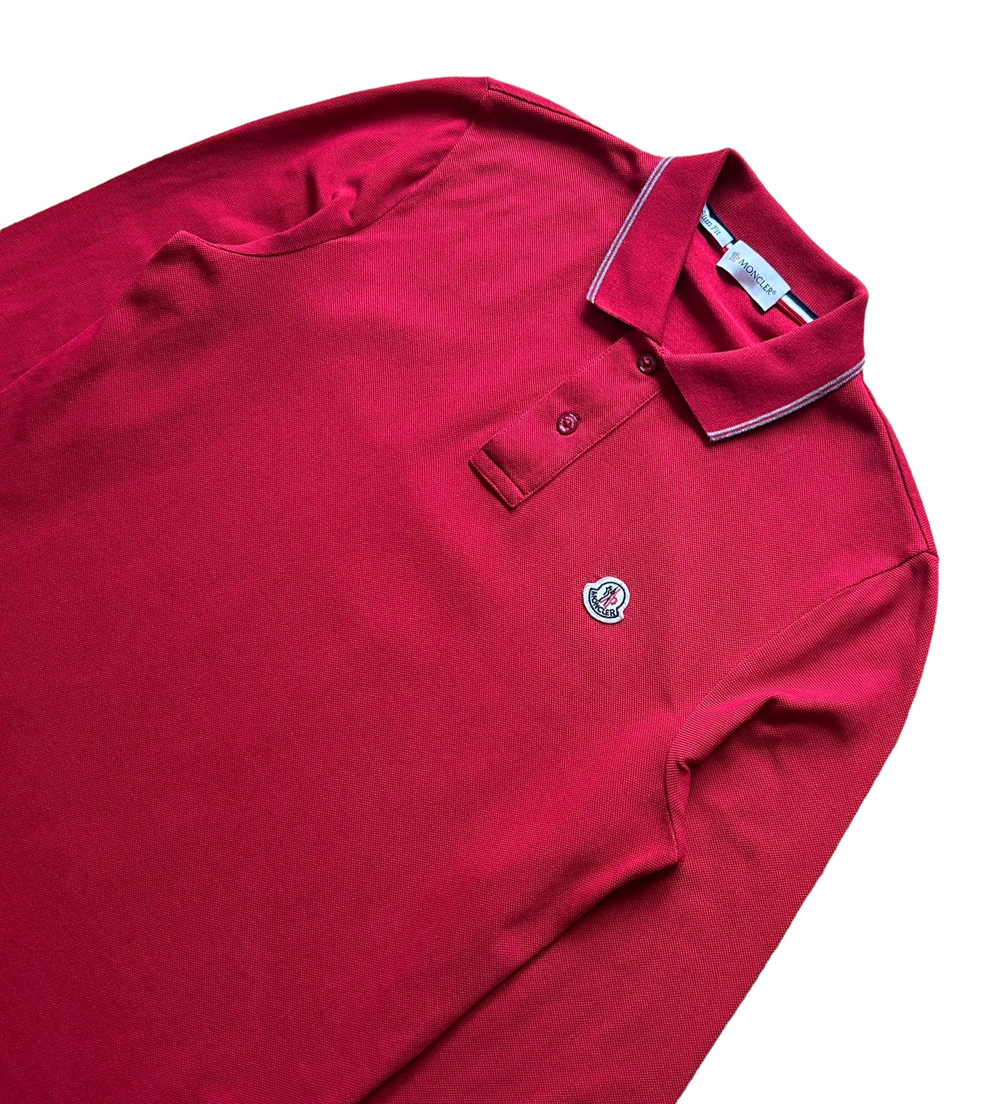 Moncler Longsleeve Polo Shirt Red