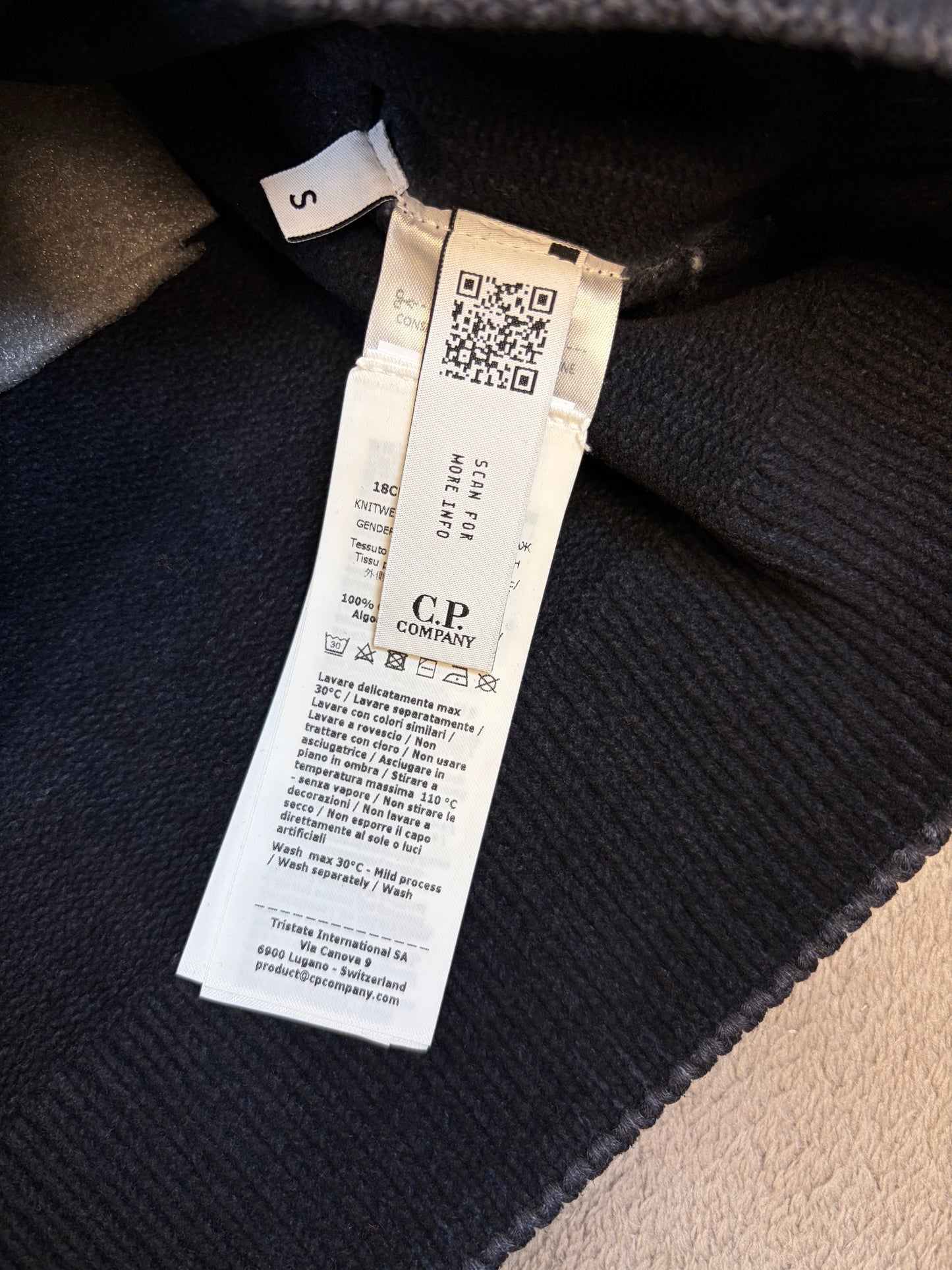 C.P. Company Reverse Plat Crew Neck Sweatshirt - Navy