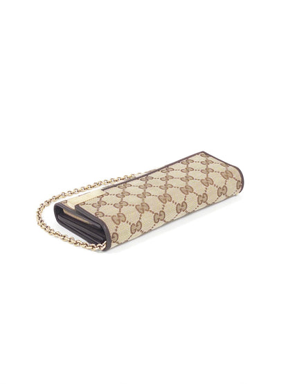 Gucci GG Canvas Chain Wallet Long Wallet