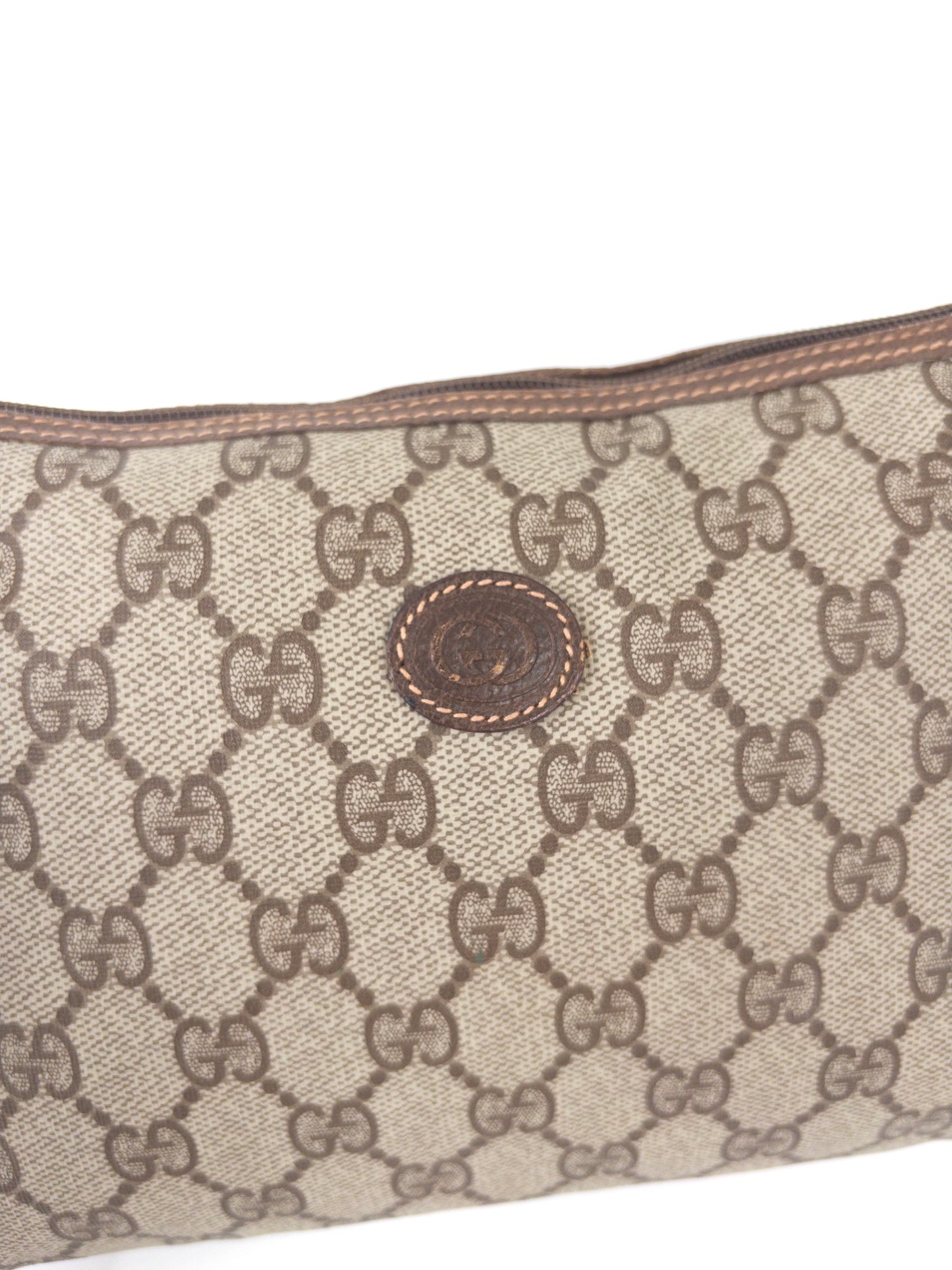 GUCCI PVC monogram clutch bag