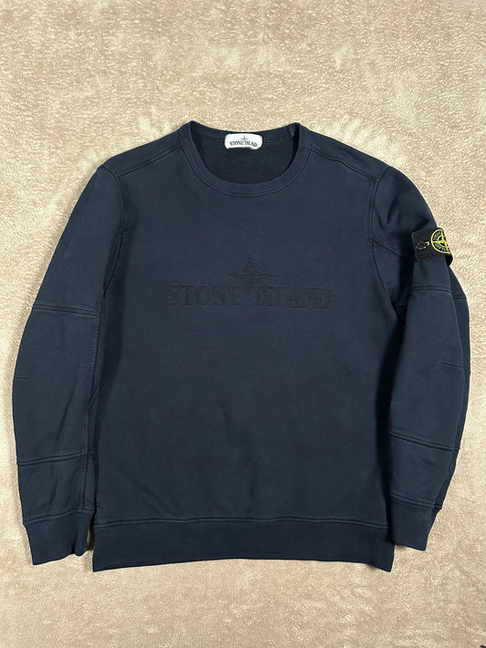 Stone Island Spellout Sweatshirt Navy