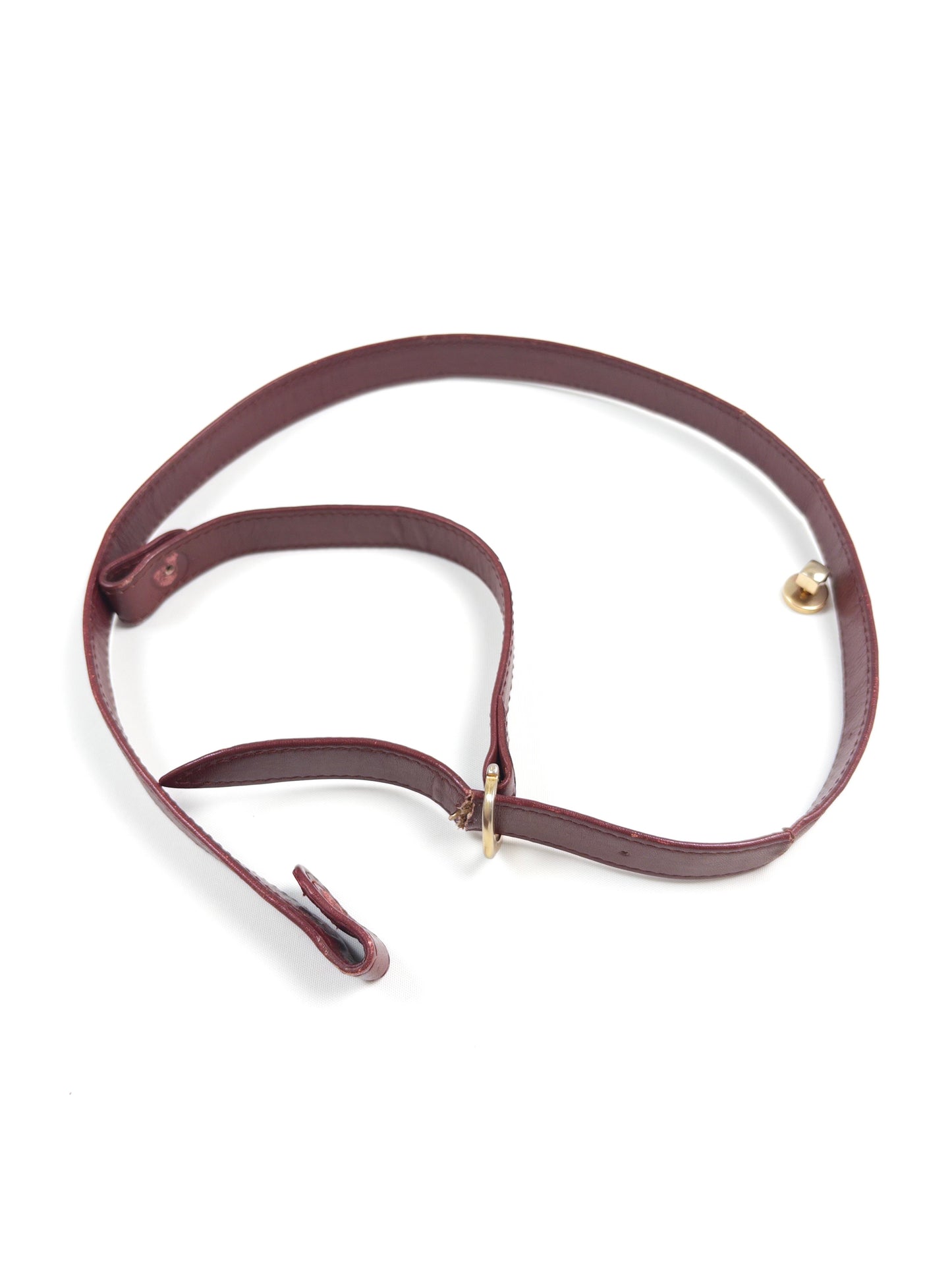 Must de Cartier Burgundy Leather Shoulder Bag