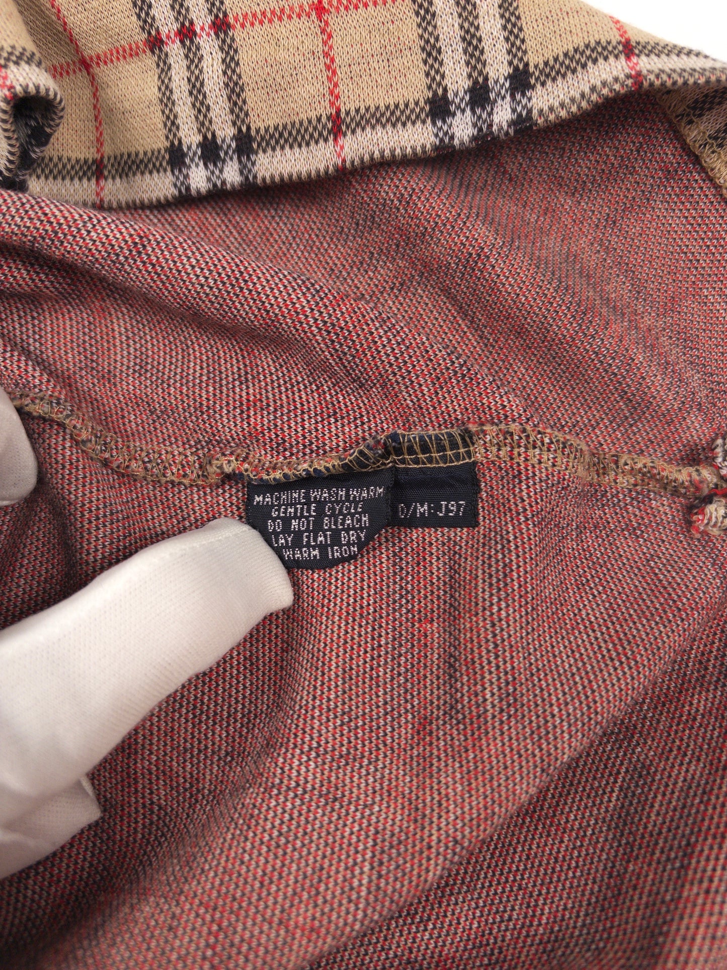 Burberry Check Long-Sleeved Polo Shirt