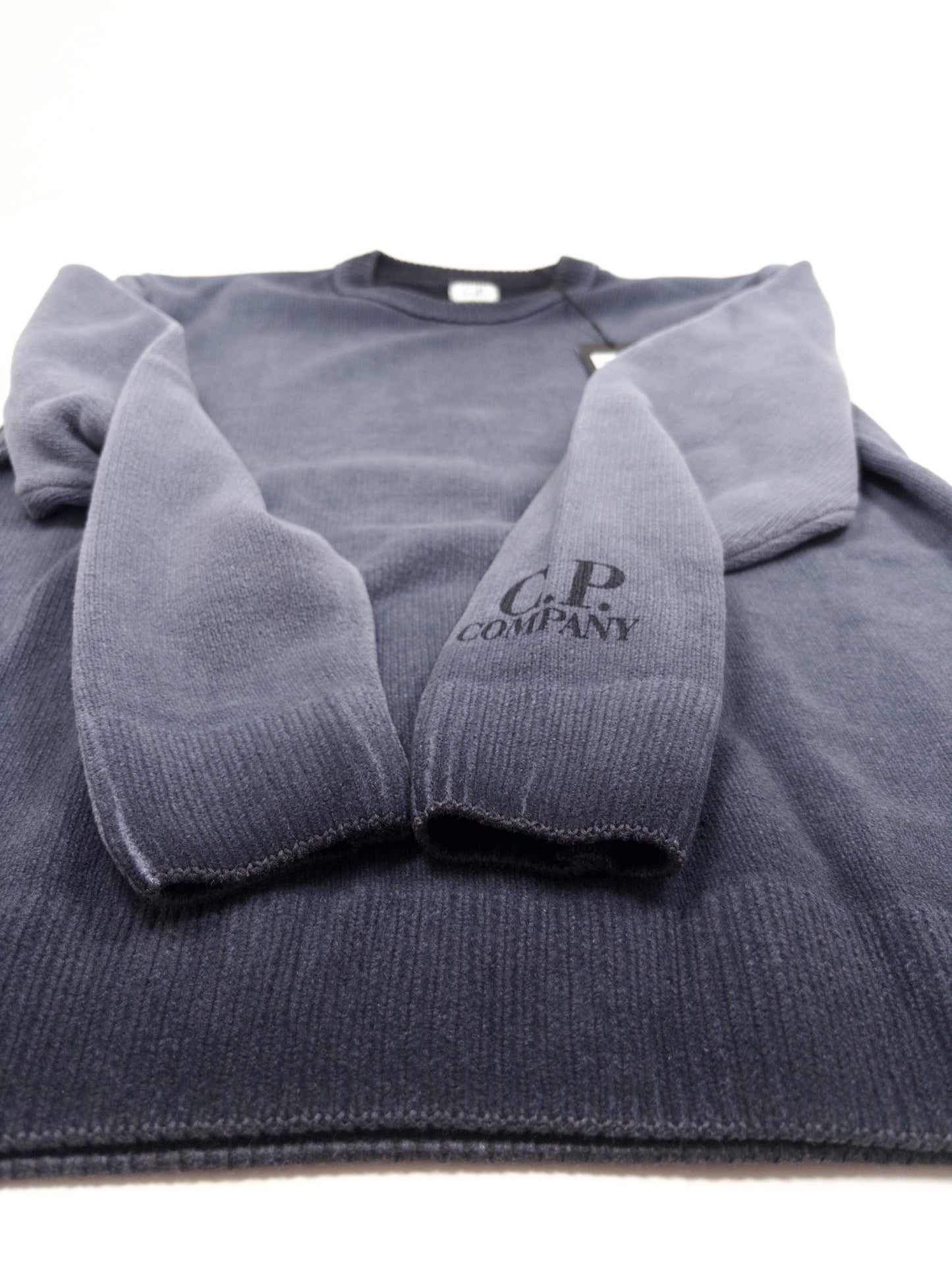 C.P. Company Reverse Plat Crew Neck Sweatshirt - Navy