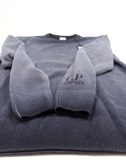 C.P. Company Reverse Plat Crew Neck Sweatshirt - Navy