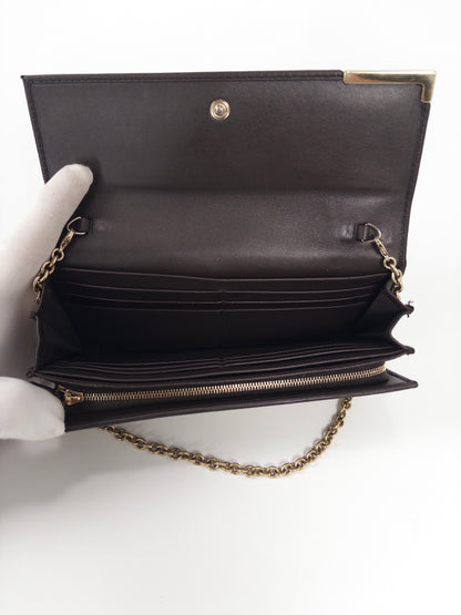 Gucci GG Canvas Chain Wallet Long Wallet