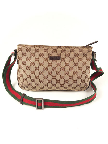 Gucci GG Canvas Sherry Line Crossbody Messenger Bag