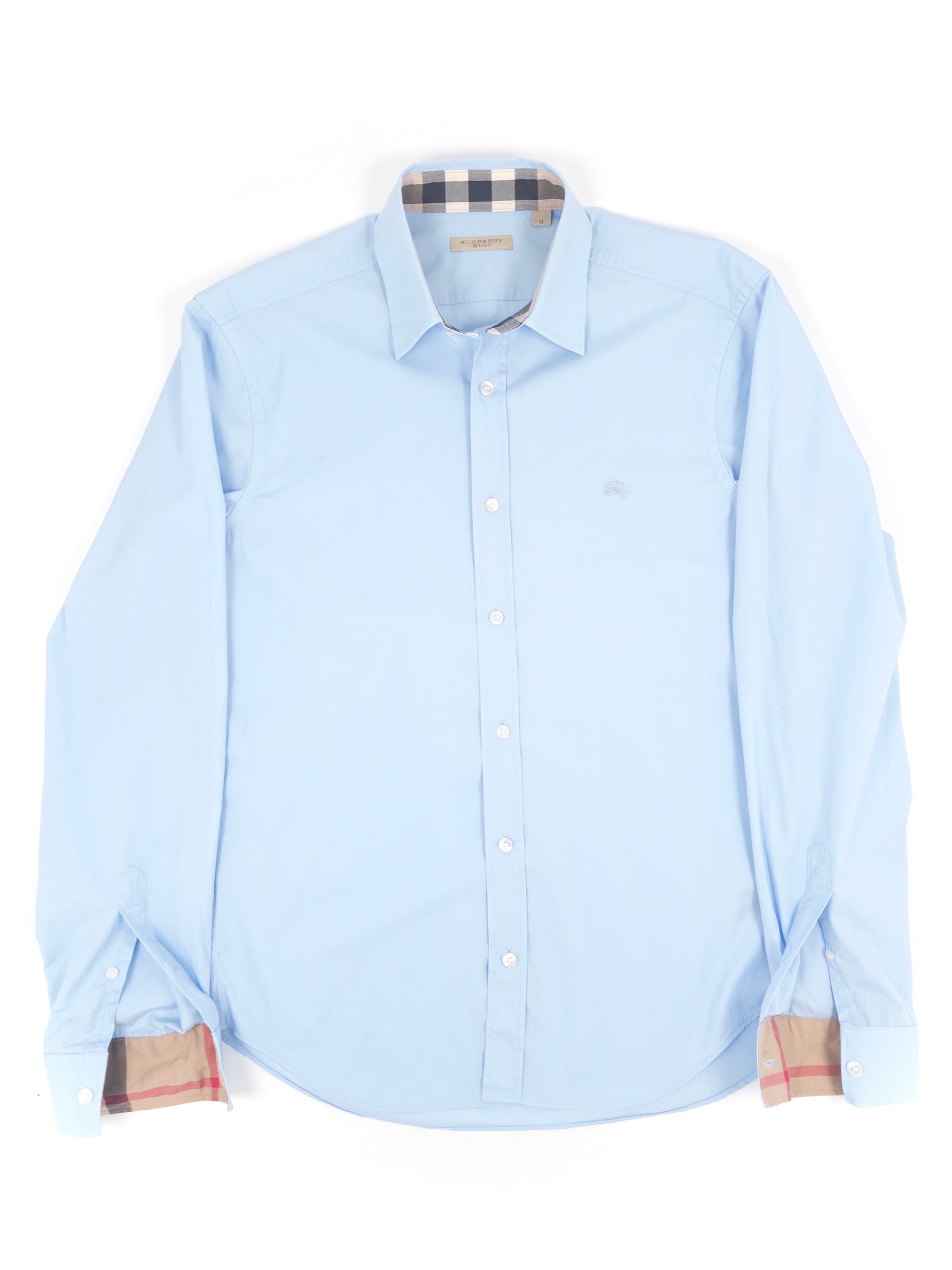 Burberry Check Shirt Blue