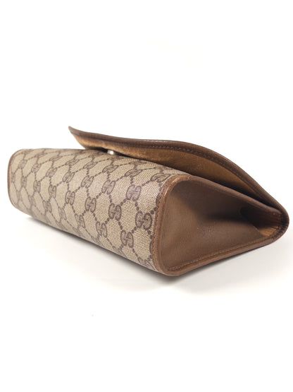Gucci GG Supreme Sherry Line Clutch with Certificate
