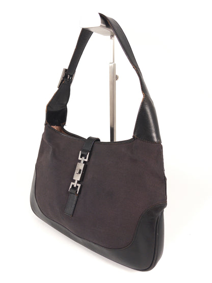 Gucci Jackie GG Canvas One-Shoulder Bag with Patterned Interior