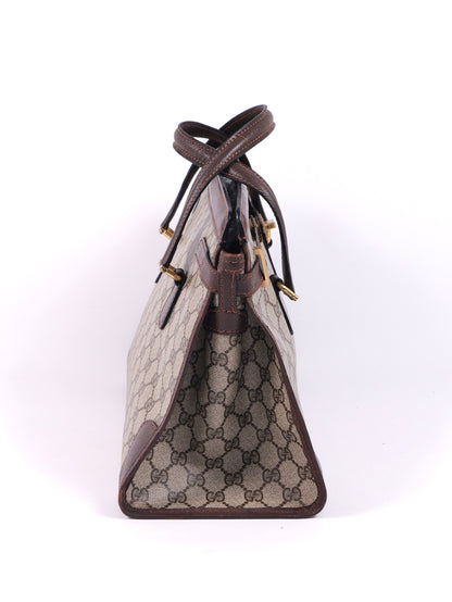 Gucci GG Supreme Gold Hardware Tote Bag