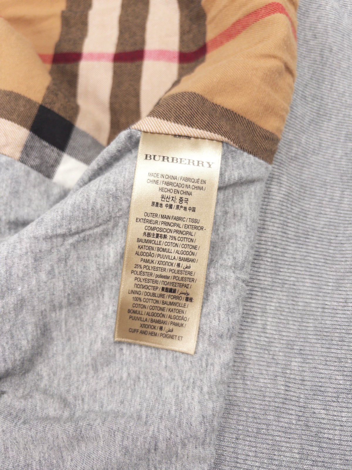 Burberry Check Zip Hoodie