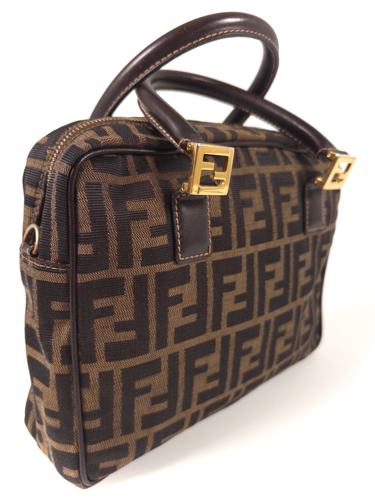 Fendi Zucca FF Top Handbag Vintage