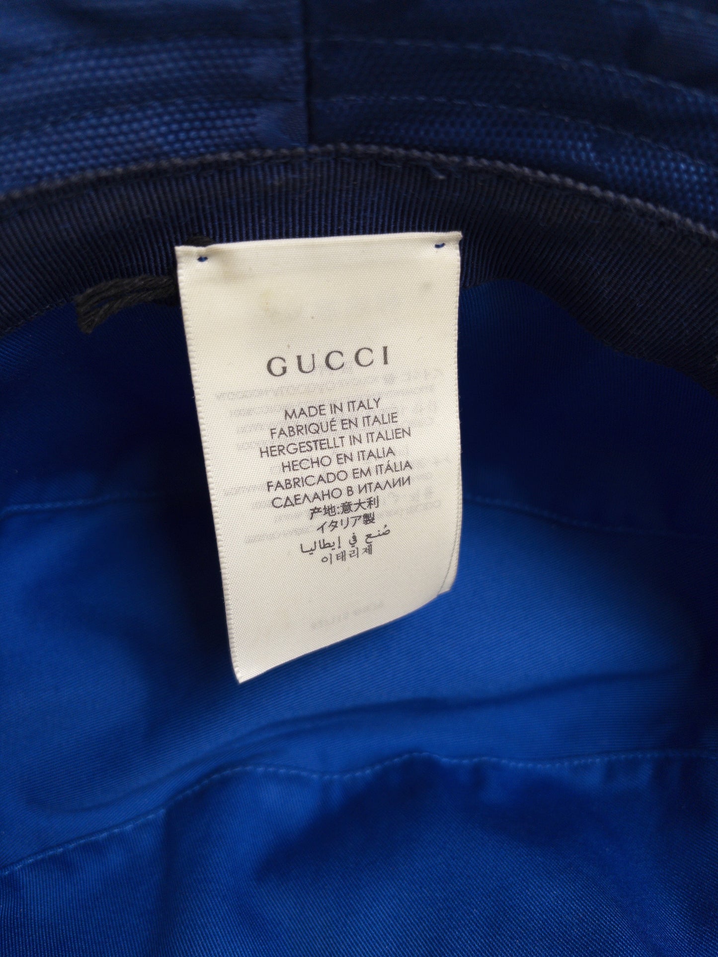 Gucci Off Grid Bucket Hat Blue