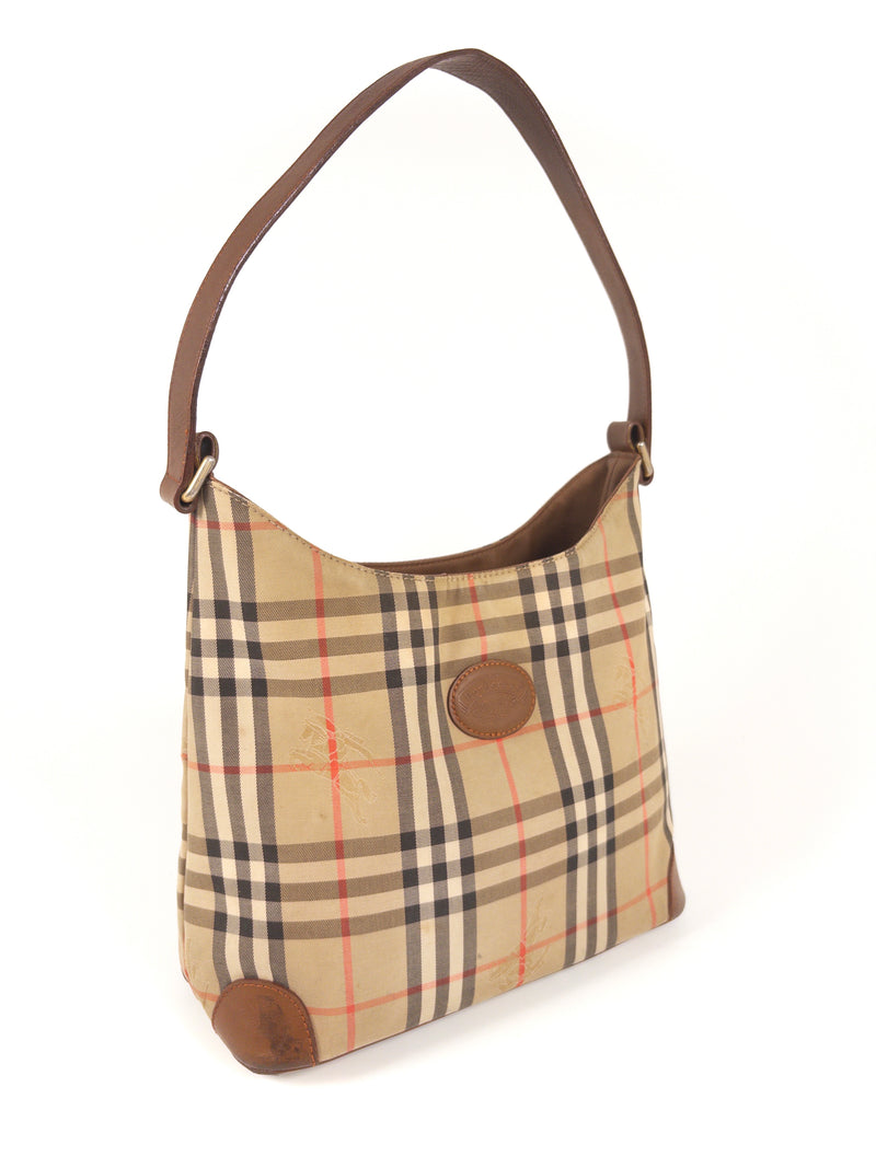 Burberry Nova Check Canvas Shoulder Bag