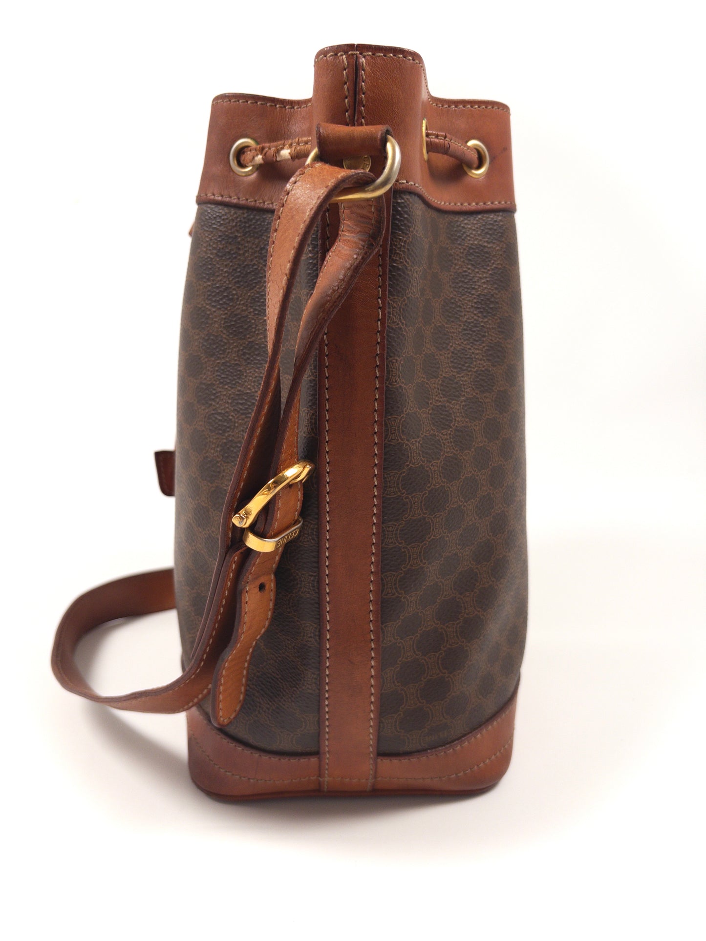 Celine Macadam Drawstring Shoulder Bag