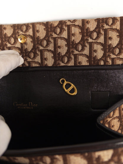 Christian Dior Trotter Canvas Shoulder Bag
