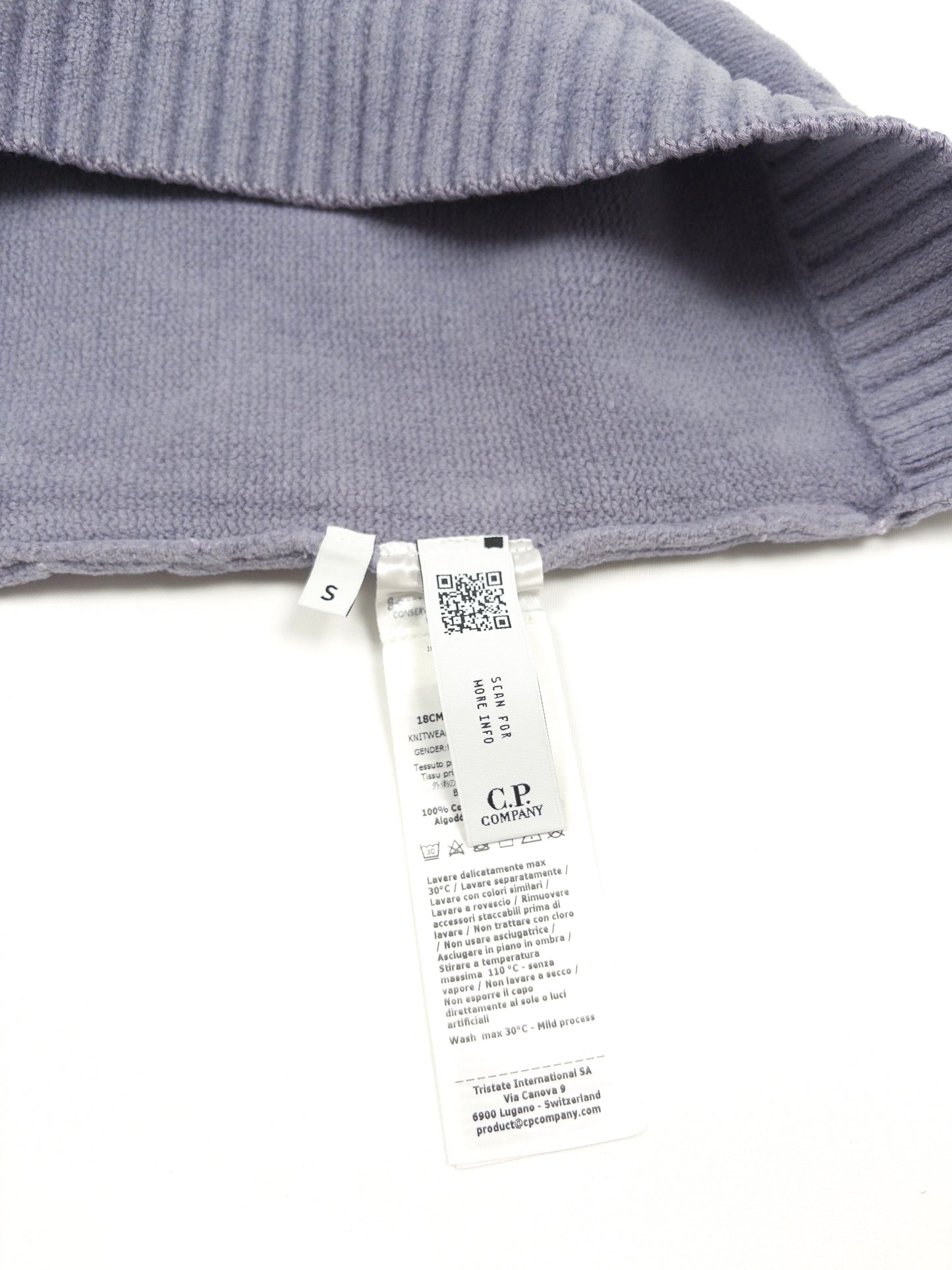 C.P. Company Cotton Chenille Crew Neck Sweatshirt - Lavender