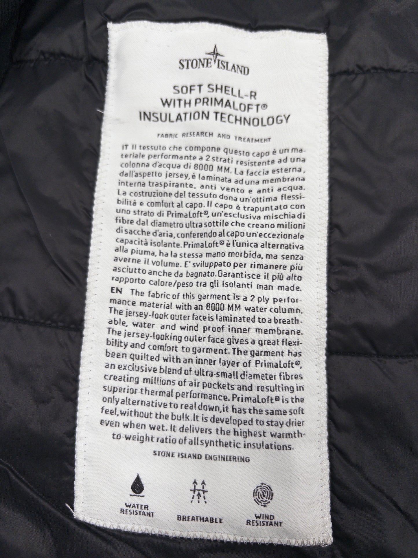 Stone Island Soft Shell with Primaloft Insulation