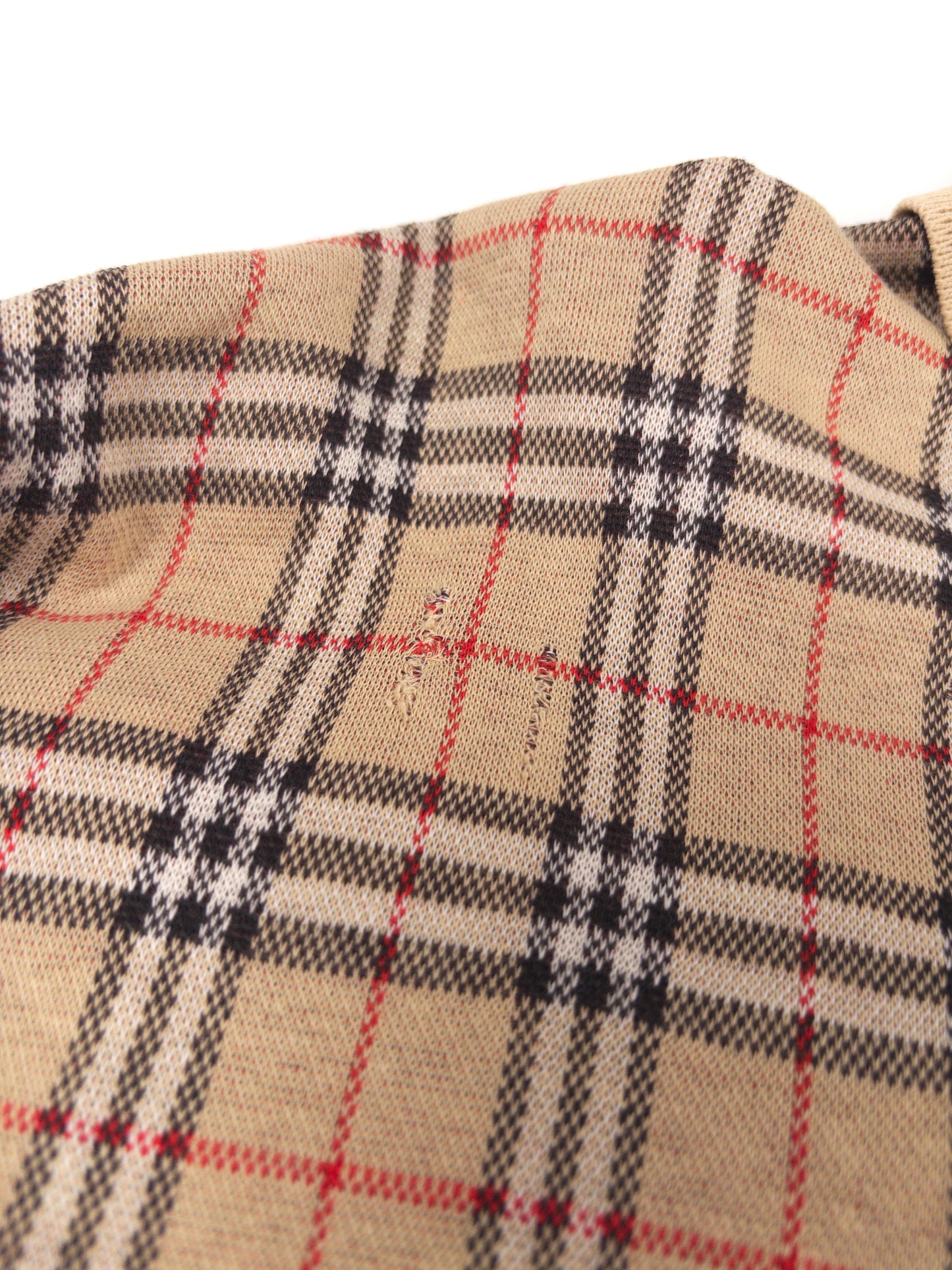 Burberry Check Long-Sleeved Polo Shirt