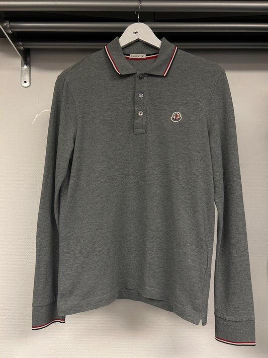 Moncler Tricolour Longsleeve Polo Shirt 188
