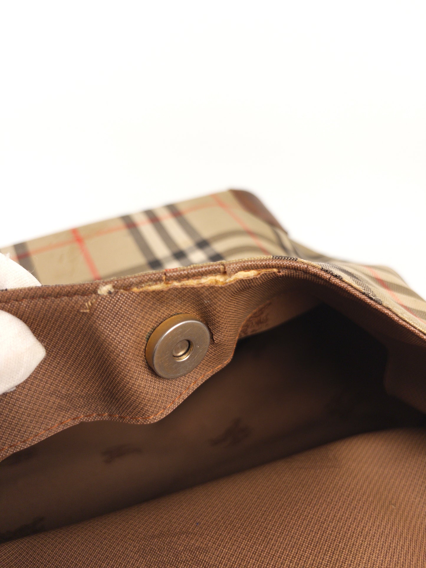 Burberry Nova Check Canvas Shoulder Bag