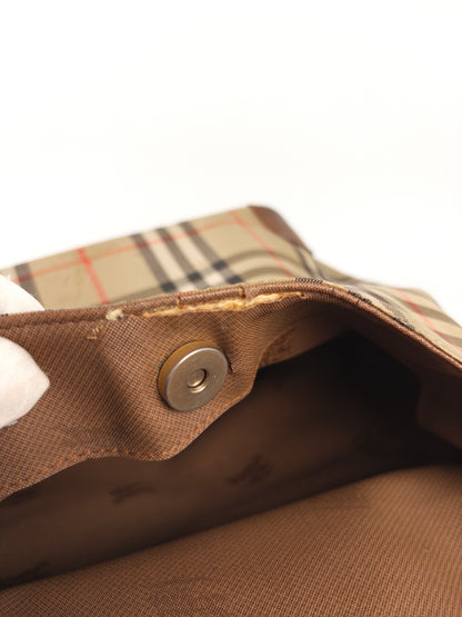 Burberry Nova Check Canvas Shoulder Bag