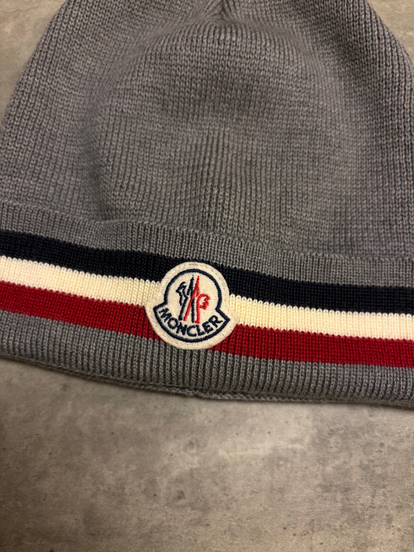 Moncler Tricolor Wool Beanie