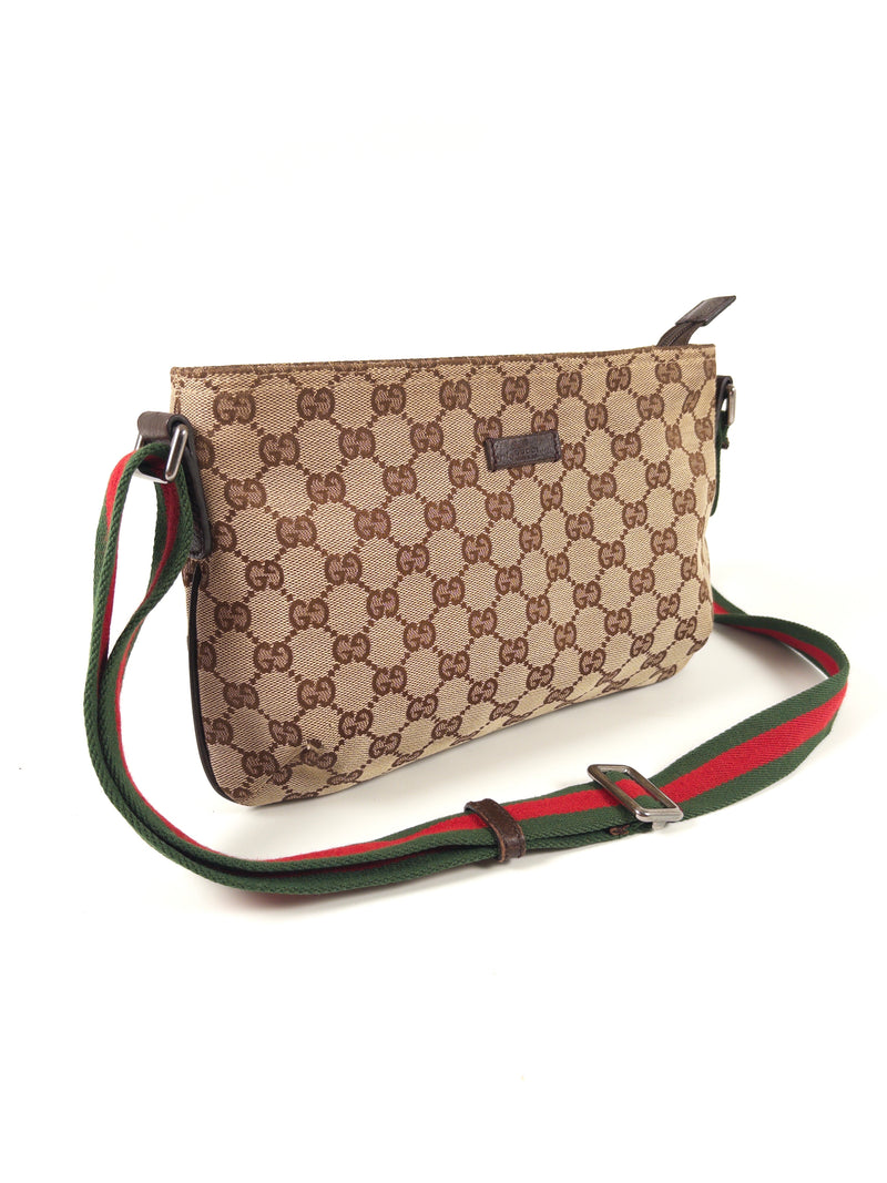 Gucci GG Canvas Sherry Line Crossbody Messenger Bag