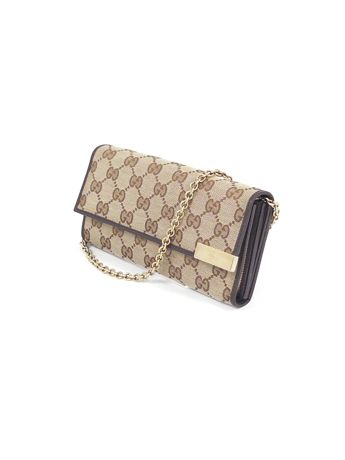 Gucci GG Canvas Chain Wallet Long Wallet